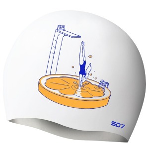 SD7 실리콘수모 수영 수모 오렌지다이빙 - WHT 화이트